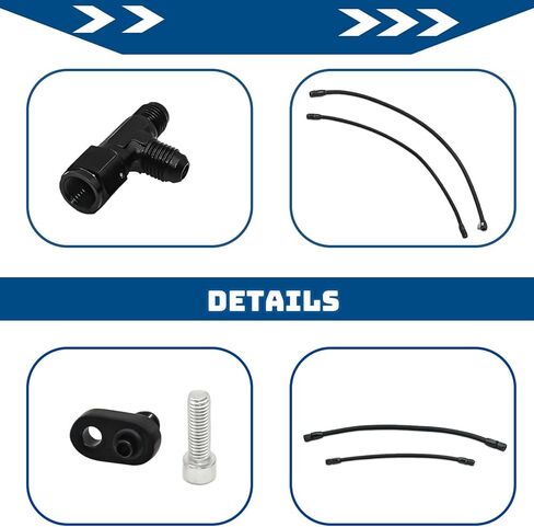 مجموعة 4AN كاملة من الألومنيوم لتنفيس البخار وخرطوم التبريد المتقاطع لمحركات LS/LSX/LS1/LS2/LS6/LM7 - أسود من الفولاذ المقاوم للصدأ مضفر مع الأجهزة in Kuwait