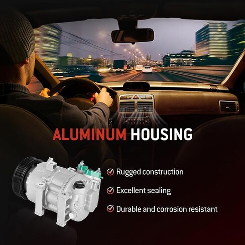 ضاغط تكييف هواء السيارات HYR مناسب لسيارة Hyundai Sonata 2012-2014 & Kia Optima 2012-2018، 2.0L 2.4L، 6 أخاديد، استبدال #977013V110 in Kuwait