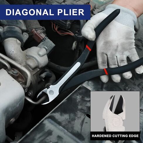 Mayouko 5PCS Extra Long Needle Nose Pliers Set, 11" Long Reach Straight, 45&90 Degree Bent Nose, Circle Nose and Diagonal Pliers for Narrow Spaces and Limited Areas in Saudi Arabia