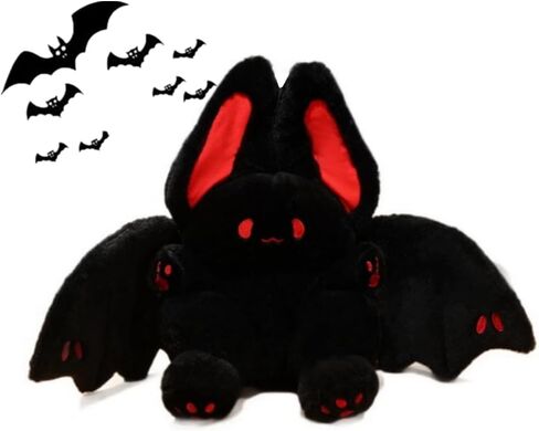 NatureMan 17.7inch Unique Bat Bunny Plush Pillow Kawaii Bat Rabbit Stuffed Animal,with Rabbit Ears and Bat Wings for Kids (White) in Saudi Arabia
