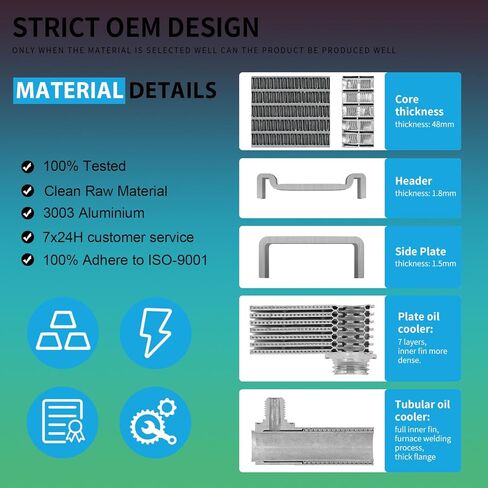 BESUTO Aluminum Radiator | Compatible with Toyota CAMRY 2.5 L4,2012-2017 | 16mm Core Thickness | Replaces CU13270 in Kuwait