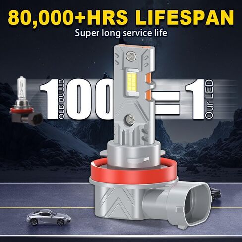 متوافق مع مصابيح الإضاءة الأمامية Freightliner Cascadia 2008-2017، H11 High Beam + H11 Low Beam + H11Fog Light Bulbs Combo، سطوع 600% 6500K 22000LM، التوصيل والتشغيل، حزمة من 6 in Saudi Arabia
