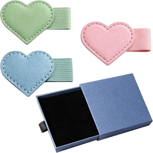 3 PCS Magnetic Bookmark Pen Holder, Heart Shaped Reading Accessory with Leather Bookmark Set, Book Organization Tool for Professionals, Colorful Bookmarks with Storage Box in Kuwait