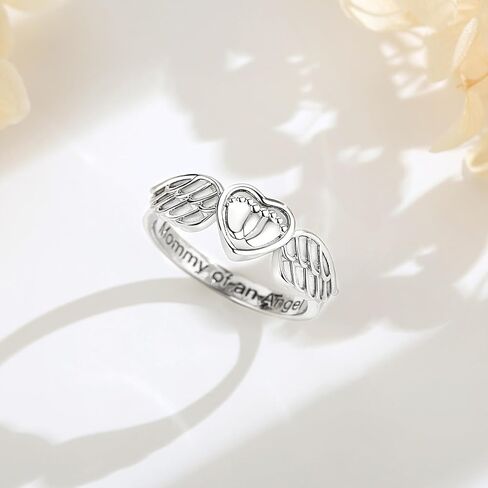 INFUSEU Mommy of an Angel Ring Miscarriage Gifts for Mothers Hug from Heaven Jewelry in Saudi Arabia