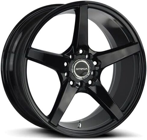 STRADA PERFETTO Custom Wheel - 20x8.5, 35 Offset, 5x114.3 Bolt Pattern, 72.6mm Hub - Gloss Black Rim in Kuwait