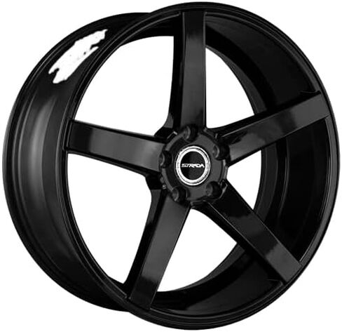 STRADA PERFETTO Custom Wheel - 20x8.5, 35 Offset, 5x114.3 Bolt Pattern, 72.6mm Hub - Gloss Black Rim in Kuwait