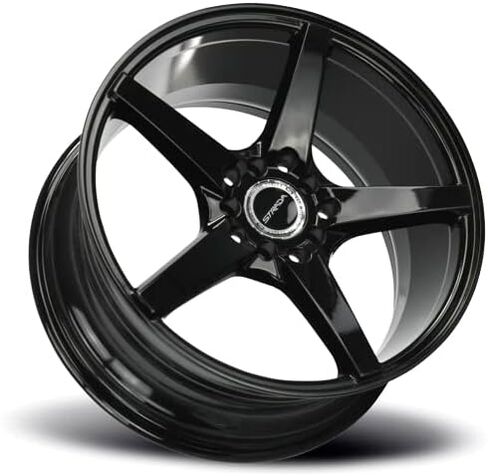 STRADA PERFETTO Custom Wheel - 20x8.5, 35 Offset, 5x114.3 Bolt Pattern, 72.6mm Hub - Gloss Black Rim in Kuwait