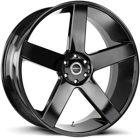 STRADA PERFETTO Custom Wheel - 20x8.5, 35 Offset, 5x114.3 Bolt Pattern, 72.6mm Hub - Gloss Black Rim in Kuwait