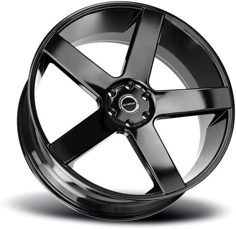 STRADA PERFETTO Custom Wheel - 20x8.5, 35 Offset, 5x114.3 Bolt Pattern, 72.6mm Hub - Gloss Black Rim in Kuwait