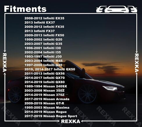 Rexka 10 مجموعات من مسامير بطانة الحاجز ومجموعة صامولة U لنيسان إنفينيتي 63848-35F00 01454-N5061 in Kuwait