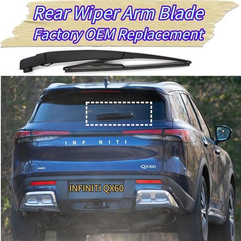 استبدال ذراع شفرة الممسحة الخلفية لإنفينيتي QX60 2022-2026 مناسب تمامًا لنماذج Autograph Luxe Pure الحسية لجميع الأحوال الجوية طوال الموسم مجموعة شفرات ممسحة الزجاج الأمامي الخلفية لعام 2026 2025 2024 2023 2022 in Kuwait