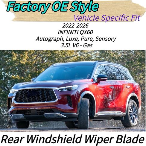 استبدال ذراع شفرة الممسحة الخلفية لإنفينيتي QX60 2022-2026 مناسب تمامًا لنماذج Autograph Luxe Pure الحسية لجميع الأحوال الجوية طوال الموسم مجموعة شفرات ممسحة الزجاج الأمامي الخلفية لعام 2026 2025 2024 2023 2022 in Kuwait
