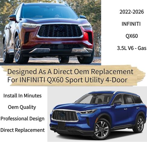 استبدال ذراع شفرة الممسحة الخلفية لإنفينيتي QX60 2022-2026 مناسب تمامًا لنماذج Autograph Luxe Pure الحسية لجميع الأحوال الجوية طوال الموسم مجموعة شفرات ممسحة الزجاج الأمامي الخلفية لعام 2026 2025 2024 2023 2022 in Kuwait