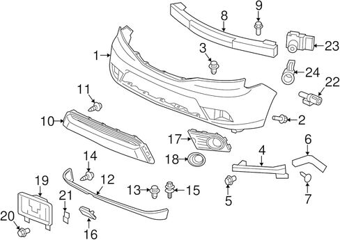 Front Bumper Support Retainer Brackets Left Driver Side for Honda Pilot 2009-2015 71198-SZA-A00 in Kuwait
