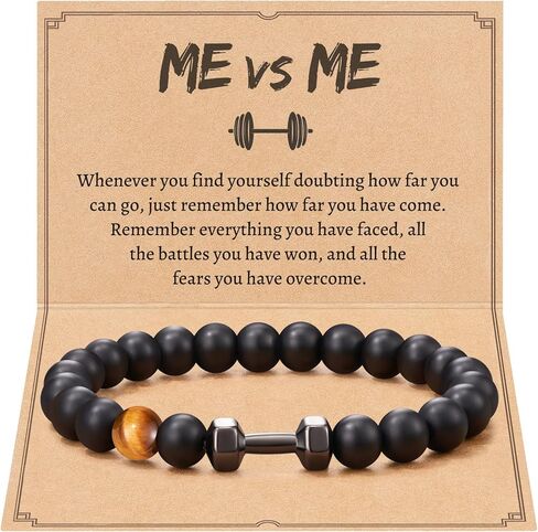 ME VS ME Inspirational Workout Gifts for Men with Quote Card in Kuwait