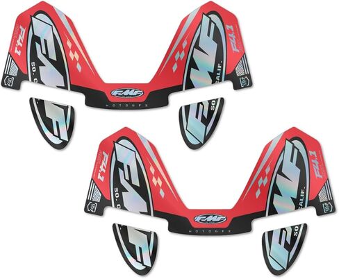 FMF Exhaust Factory 4.1 ملصقات ثلاثية الأبعاد 2 عبوة (أحمر) (FMF-RED-Holo) in Saudi Arabia