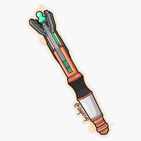 11Th Doctor Sonic Screwdriver Sticker Bumper Sticker Vinyl Decal 5" in Saudi Arabia