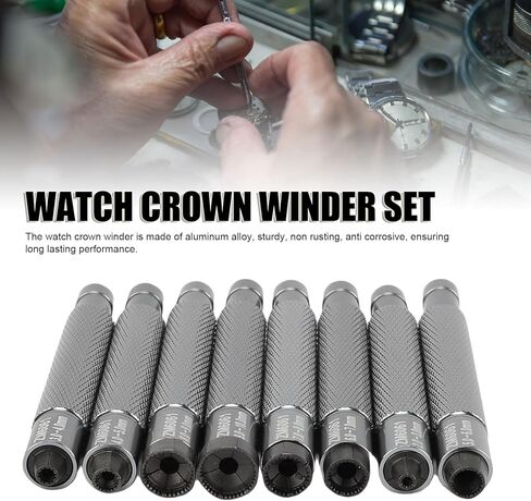ciciglow Watch Crown Winder Tool, 8Pcs 2-10mm Watch Repair Kit Manual Winding Tool for Mechanical Watches in Saudi Arabia