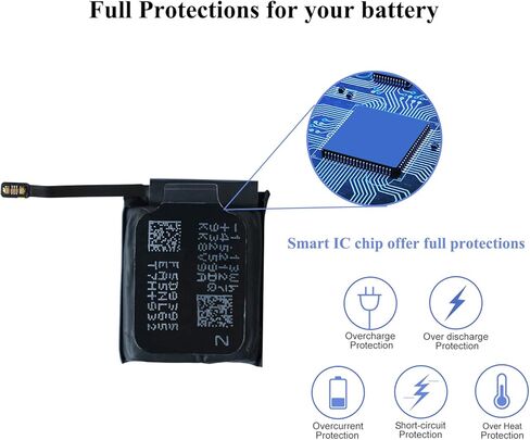 لسلسلة ساعات 5 44 مم مجموعات استبدال البطارية المتوافقة مع Apple Watch Series 5 موديل A2093 A2095 A2157 مع دليل التثبيت ومجموعات أدوات الإصلاح (44 مم) in Kuwait