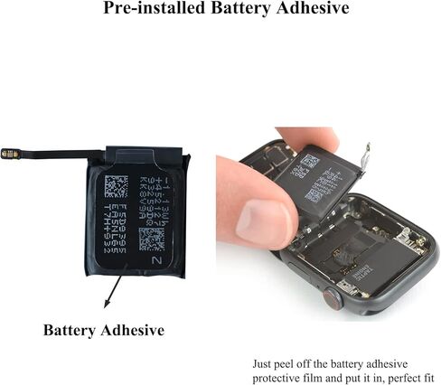 لسلسلة ساعات 5 44 مم مجموعات استبدال البطارية المتوافقة مع Apple Watch Series 5 موديل A2093 A2095 A2157 مع دليل التثبيت ومجموعات أدوات الإصلاح (44 مم) in Kuwait