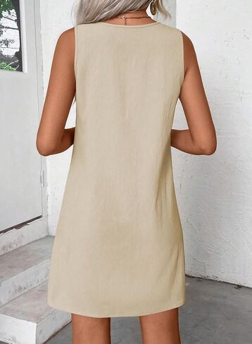 Acelitt Womens Casual Sleeveless Dress with Pockets, S-XXL in Saudi Arabia