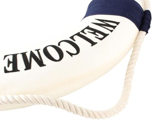 LIFKOME Nautical 19.7 Lifebuoy Wall Hanging Ornament - Mediterranean Style Life Ring Decoration for Beach Theme Home Door Decor - Life Buoy Wall Art in Saudi Arabia