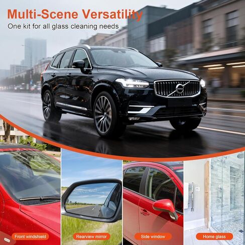 Glass Oil Film Remover for Car, Automotive Oil Film Cleaning Brush for Car Windshields and Windows, Removes Oil Film & Smudges, Improve Windshield Clarity and Visibility for Safe Driving (100ml) in Saudi Arabia