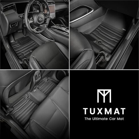 TuxMat - لموديلات Hyundai Tucson 2022-2026 - سجادات سيارة مخصصة - أقصى تغطية، جميع الأحوال الجوية، مقاسة بالليزر - تتضمن هذه المجموعة الكاملة الصفين الأول والثاني in Saudi Arabia