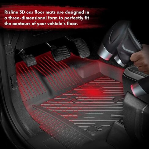 سجادات أرضية لسيارة BMW الفئة الخامسة E39 1996-2003 | بطانة أرضية مخصصة للسيارات | عديم الرائحة لجميع الأحوال الجوية مقاوم للماء بطانة ثلاثية الأبعاد | إكسسوارات داخلية سجادات السيارة باللون الأسود in Kuwait