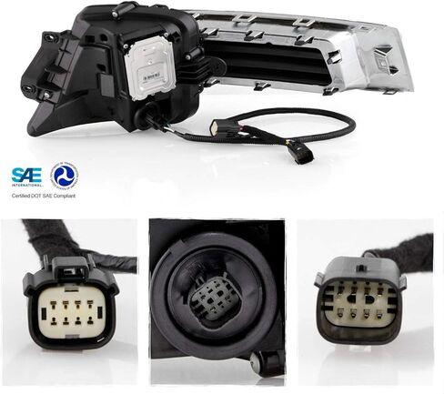 AKKON - Fits 2018 2019 Cadillac XTS [w/o DRL Model] Switchback Bumper Signal Chrome Fog Lights Pair Left + Right Replacement in Saudi Arabia