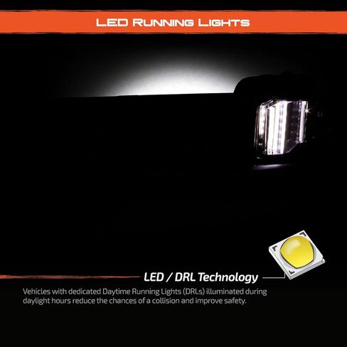 AKKON - Fits 2018 2019 Cadillac XTS [w/o DRL Model] Switchback Bumper Signal Chrome Fog Lights Pair Left + Right Replacement in Saudi Arabia