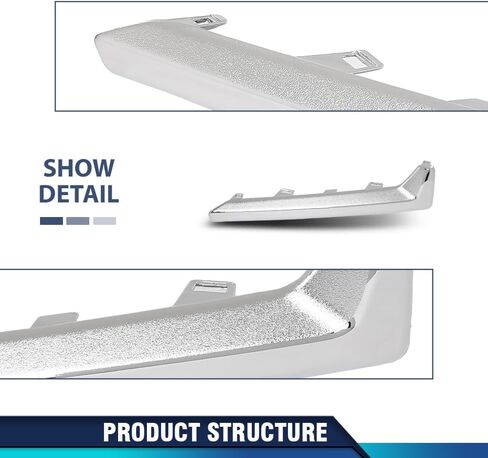 PIT66 Fog Light Molding Trim Driver Left Side Compatible with Subaru Forester 2017-2018 57708SG010, SU1046101 Silver in Saudi Arabia