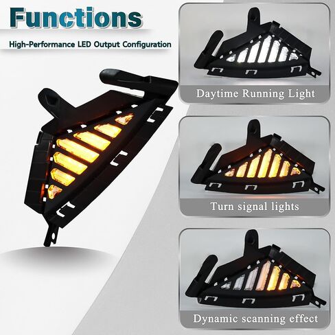 LED Front Bumper Fog Lights Kit for Hyundai Elantra 2021 2022 2023 Grille Cover Side Marker Lights, Switchback White DRL & Amber Sequential Turn Signal Lamps,2pcs｜86563AA010,86564AA010 in Saudi Arabia