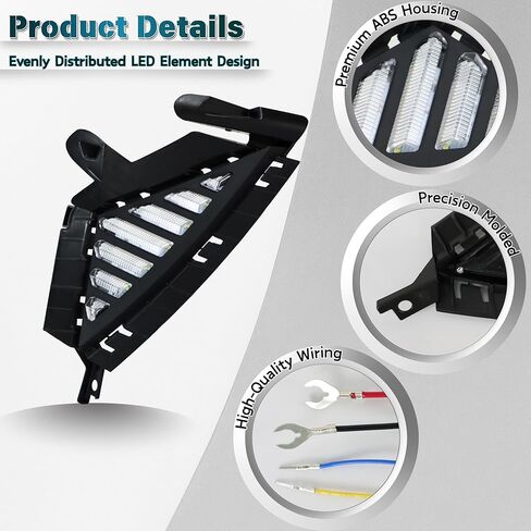 LED Front Bumper Fog Lights Kit for Hyundai Elantra 2021 2022 2023 Grille Cover Side Marker Lights, Switchback White DRL & Amber Sequential Turn Signal Lamps,2pcs｜86563AA010,86564AA010 in Saudi Arabia