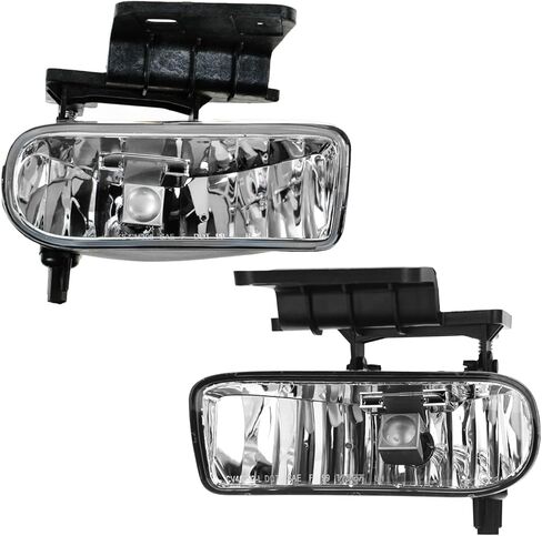 TRQ 2 Piece Driver & Passenger Side Fog Light Assembly Set Compatible with 2000-2006 Chevrolet Tahoe Suburban without Off Road Package 1500 2500 1999-2002 Silverado 1500 2500 GM2592113 GM2593113 in Saudi Arabia