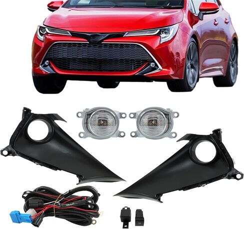 Left and Right Fog Lights Assembly Replacement for Corolla Hatchback 2019 2020 2021 Driver Passenger Side Clear Lens in Saudi Arabia