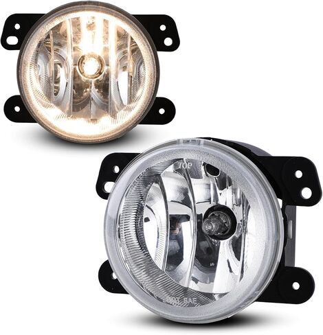 Fog Lights for 2010-2018 Jeep Wrangler Bumper Fog Lamps Clear Lens - 1 Pair Left and Right Side in Kuwait