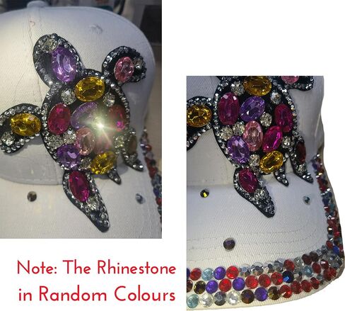Bling Bling Butterfly Turtle Baseball Cap for Women,Shiny Studded Rhinestone Adjustable Sparkling Baseball Hat in Saudi Arabia