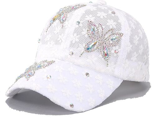 Bling Bling Butterfly Turtle Baseball Cap for Women,Shiny Studded Rhinestone Adjustable Sparkling Baseball Hat in Saudi Arabia