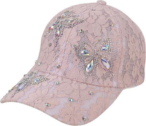 Bling Bling Butterfly Turtle Baseball Cap for Women,Shiny Studded Rhinestone Adjustable Sparkling Baseball Hat in Saudi Arabia