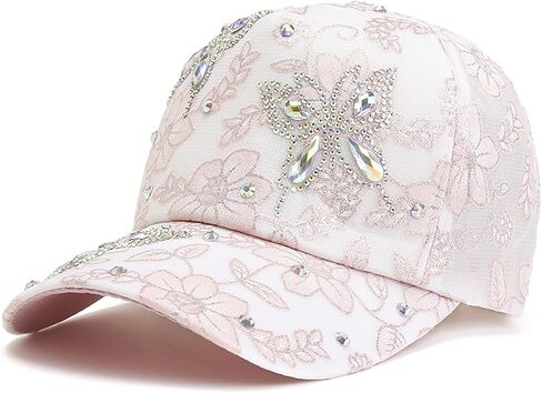 Bling Bling Butterfly Turtle Baseball Cap for Women,Shiny Studded Rhinestone Adjustable Sparkling Baseball Hat in Saudi Arabia