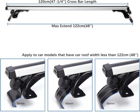 Crossbar Fits for Mitsubishi Mirage LA 2012–2023 Luggage Carrier Roof Rack Rail Carrier Lockable 2PCS Car Cargos in Saudi Arabia