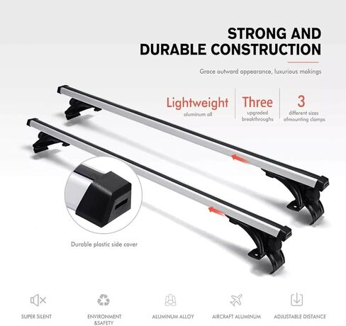 Crossbar Fits for Mitsubishi Mirage LA 2012–2023 Luggage Carrier Roof Rack Rail Carrier Lockable 2PCS Car Cargos in Saudi Arabia