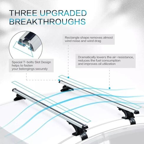 Crossbar Fits for Mitsubishi Mirage LA 2012–2023 Luggage Carrier Roof Rack Rail Carrier Lockable 2PCS Car Cargos in Saudi Arabia