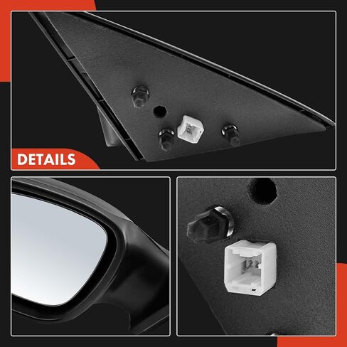 A-Premium Driver Side Manual Door Mirror - Compatible with Nissan Altima 2002 2003 2004 2005 2006 - Heated Non-Folding Black Outside Rear View Mirror - Replace# 96302ZB370 in Saudi Arabia