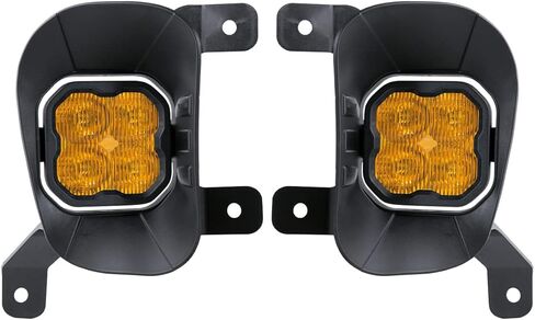 Diode Dynamics SS3 LED Fog Light Kit compatible with Ram 1500 2013-2018, Yellow SAE Fog Pro with Backlight in Saudi Arabia