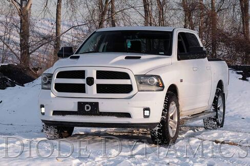 مجموعة مصابيح الضباب LED Diode Dynamics SS3 متوافقة مع Ram 1500 2013-2018، أصفر SAE Fog Pro مع إضاءة خلفية in Kuwait