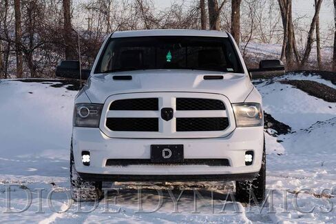 مجموعة مصابيح الضباب LED Diode Dynamics SS3 متوافقة مع Ram 1500 2013-2018، أصفر SAE Fog Pro مع إضاءة خلفية in Kuwait