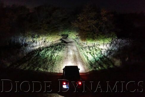 مجموعة مصابيح الضباب LED Diode Dynamics SS3 متوافقة مع Ram 1500 2013-2018، أصفر SAE Fog Pro مع إضاءة خلفية in Kuwait