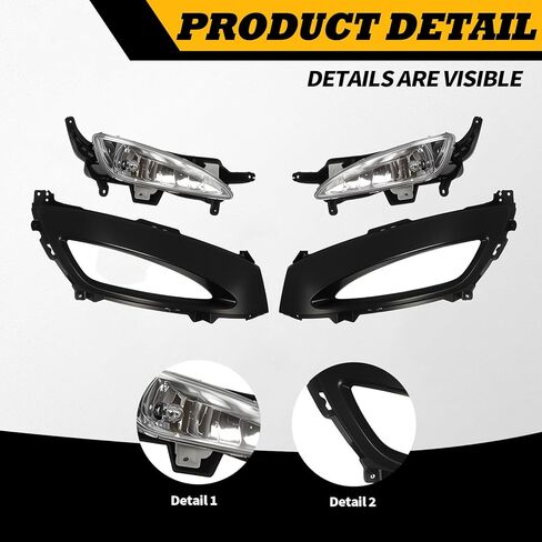 922012T010 Pair Front Bumper Fog Lights Compatible with 2011-2013 Optima w/Left and Right Fog Lamp Cover 922022T010 865512T000 865522T000 in Saudi Arabia